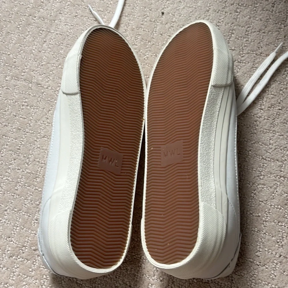 Madewell white leather sneakers - Picture 2 of 4